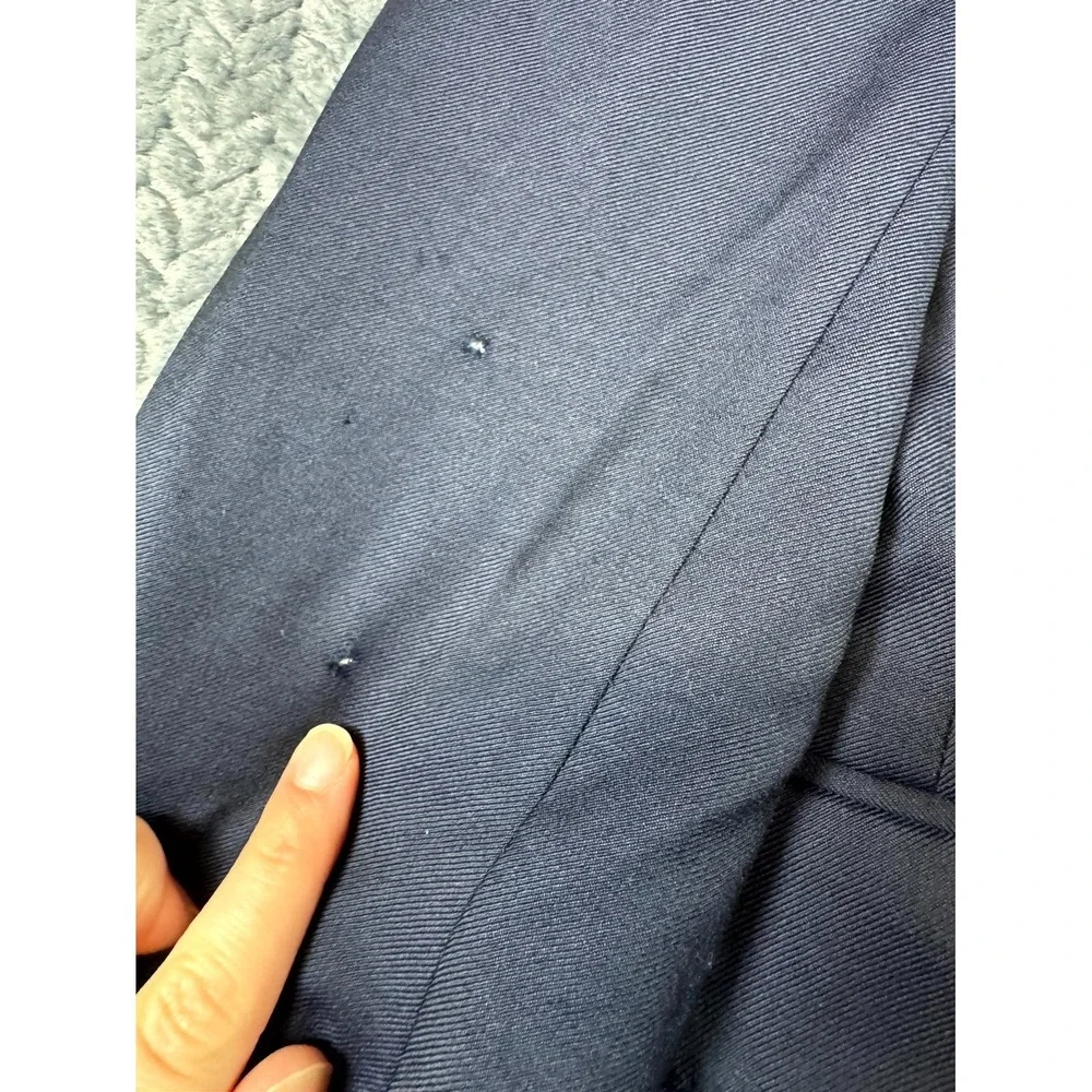 Polo Ralph Lauren Blazer Jacket Mens Blue Single Breasted Custom Fit Notch Lapel